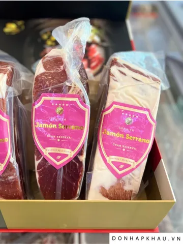 Đùi Heo Trắng Muối Serrano Không Xương Gran Reserva Motesano 1KG - Thực Phẩm Tây Ban Nha Chất Lượng Cao, Hương Vị Đích Thực