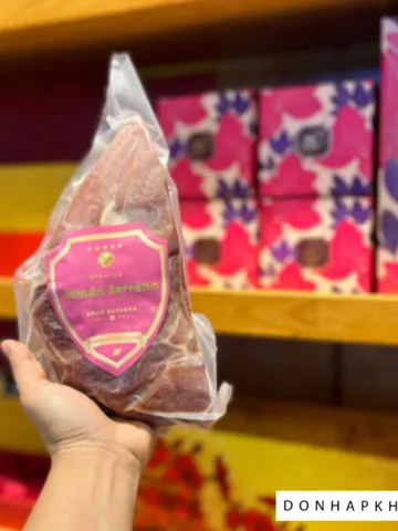 Đùi Heo Trắng Muối Serrano Không Xương Gran Reserva Motesano 1KG - Thực Phẩm Tây Ban Nha Chất Lượng Cao, Hương Vị Đích Thực