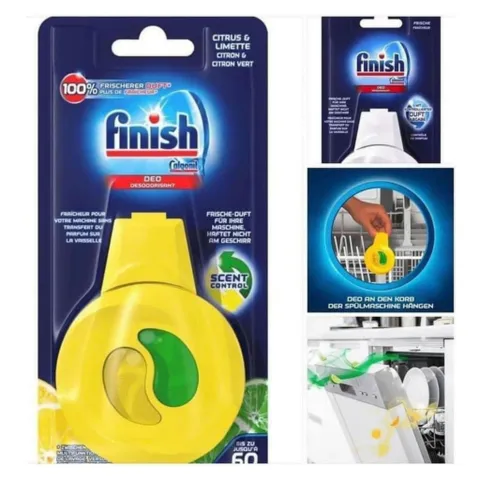 Tinh dầu treo khử mùi máy rửa chén bát Finish hương chanh