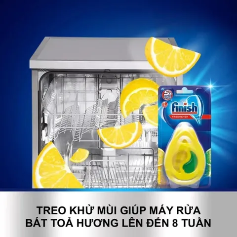Tinh dầu treo khử mùi máy rửa chén bát Finish hương chanh