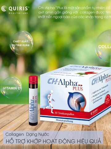 Collagen Dạng Nước Quiris CH-Alpha PLUS - Hỗ Trợ Khớp , Tái Tạo Sụn, Giảm Đau, Tăng Độ Dẻo Dai, Sức Khỏe Khớp Tối Ưu