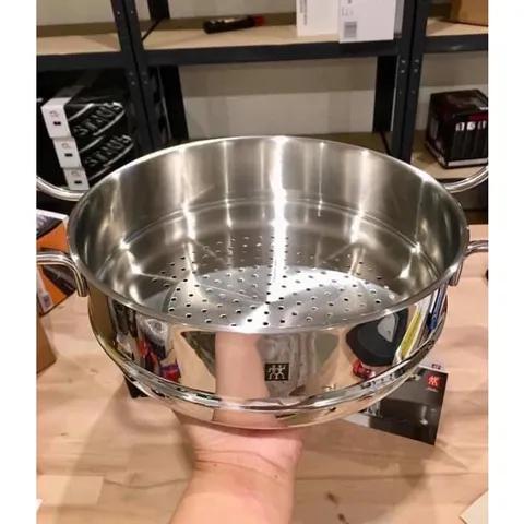 Xửng Hấp Inox Zwilling 24cm Chính Hãng Đức - Chất Liệu Thép Không Gỉ Cao Cấp - Dụng Cụ Chế Biến Món Hấp An Toàn, Sang Trọng