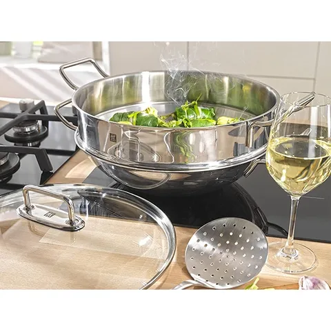 Xửng Hấp Inox Zwilling 24cm Chính Hãng Đức - Chất Liệu Thép Không Gỉ Cao Cấp - Dụng Cụ Chế Biến Món Hấp An Toàn, Sang Trọng