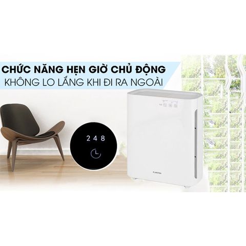 Máy Lọc Không Khí Klarstein Vita Pure 2G - Công Nghệ Lọc 5 Lớp, Diện Tích 40m², Tiêu Diệt Vi Khuẩn Với Đèn UV-C, Tiết Kiệm Điện 55W