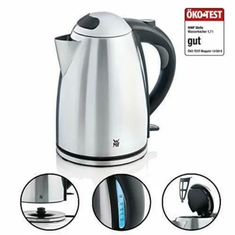 Ấm Siêu Tốc WMF Stelio 1.7L Thép Không Gỉ - Bình Đun Nước Cao Cấp An Toàn, Thiết Kế Thanh Lịch với Công Suất 2400W