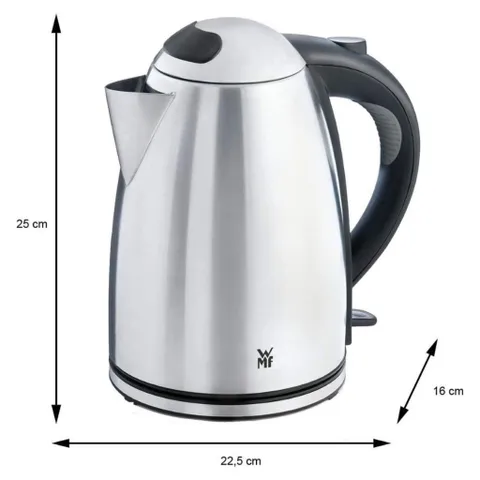 Ấm Siêu Tốc WMF Stelio 1.7L Thép Không Gỉ - Bình Đun Nước Cao Cấp An Toàn, Thiết Kế Thanh Lịch với Công Suất 2400W