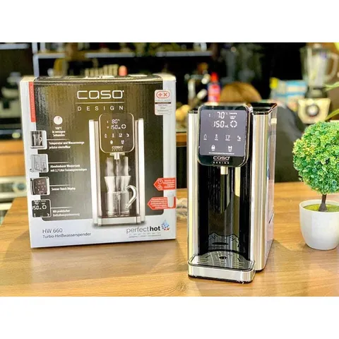 Bình Thủy Điện Caso HW660 Turbo Đun Nóng Siêu Nhanh, Thép Không Gỉ