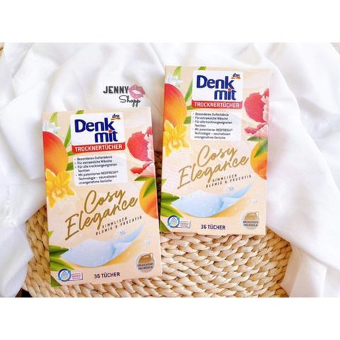 Giấy Thơm Quần Áo Denkmit Cosy Elegance - Khử Mùi & Mang Hương Thơm Tươi Mát - Hộp 36 Tờ Đức Chính Hãng