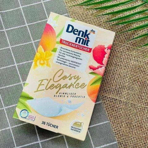 Giấy Thơm Quần Áo Denkmit Cosy Elegance - Khử Mùi & Mang Hương Thơm Tươi Mát - Hộp 36 Tờ Đức Chính Hãng