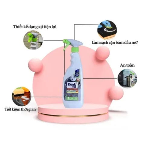 Chai Xịt Tẩy Rửa Bếp Đa Năng Denkmit Power-Fettlöser Multi-Power 4 - 750ml, Sạch Bóng Mọi Bề Mặt, Hàng Đức Chính Hãng