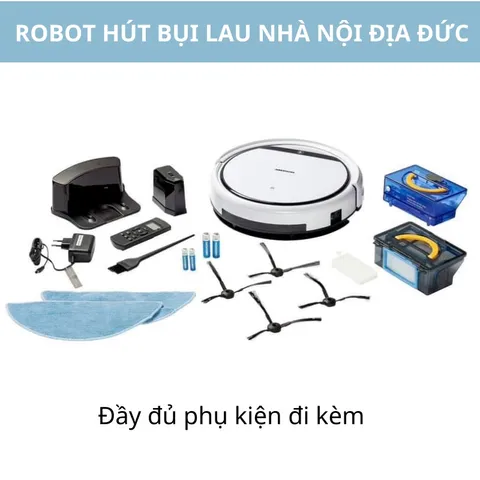 Robot Hút Bụi, Lau Nhà Medion MD19510, Hoạt Động 90 Phút, Diện Tích Hoạt Động 100m2