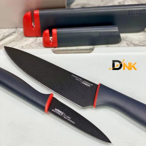 Bộ Dao Joseph Joseph Slice & Sharpen 10146 - Dao Chef 6 inch và Dao Gọt 3,5 inch An Toàn với Vỏ Bảo Vệ Mài Gốm Tiện Lợi