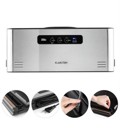 Máy Hút Chân Không Klarstein Foodlocker Pro - Giữ Tươi Thực Phẩm, Đóng Gói Chân Không, Bảo Quản Thực Phẩm Lâu Hơn 8 Lần