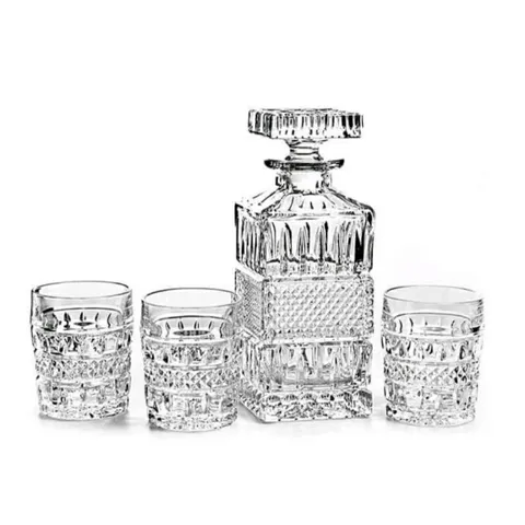 Bộ Bình Đựng Rượu & 6 Cốc Pha Lê Bohemia - Set Đồ Uống Cao Cấp, An Toàn Cho Sức Khỏe, Dung Tích 700ml Và 240ml