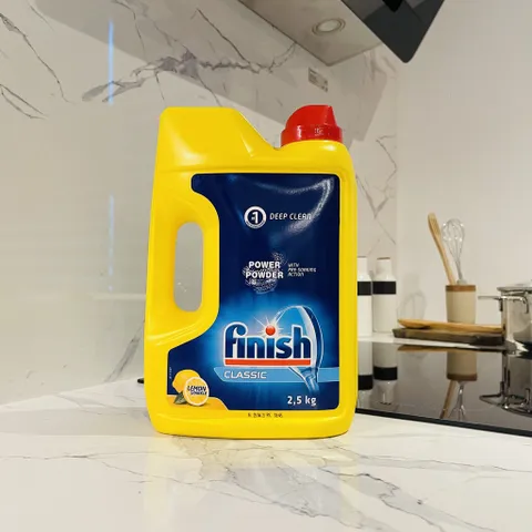 Bột Rửa Bát Hương Chanh Finish 2.5kg - Sản Phẩm Nhập Khẩu Chính Hãng Từ Đức, Tẩy Rửa Hiệu Quả Cho Chén Đĩa Sáng Bóng