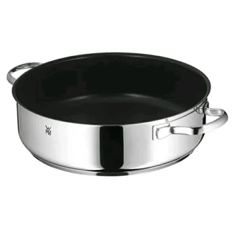 Chảo Lẩu Chống Dính WMF 28cm 2in1 Có Nắp Kính - Đồ Gia Dụng Nhà Bếp Sang Trọng, Chất Liệu Thép Không Gỉ, Công Nghệ TransTherm