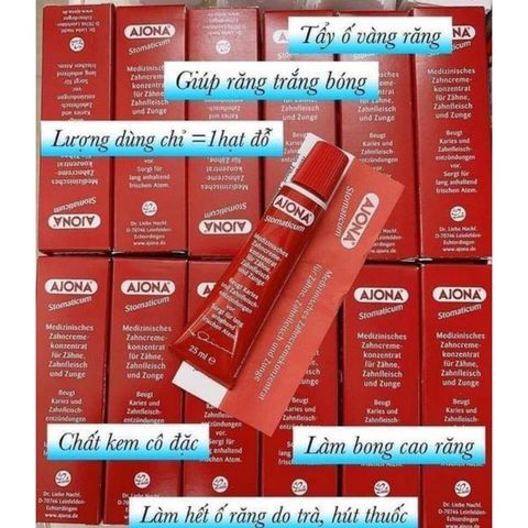 Kem Đánh Răng Ajona 25ml - Chăm Sóc Răng Miệng Trắng Sáng, Ngăn Ngừa Hôi Miệng và Viêm Nướu, Phù Hợp Mọi Lứa Tuổi