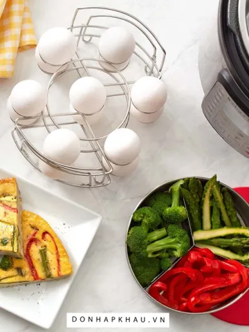 Khuôn Bánh Instant Pot 2 Tầng 3 Ngăn Có Nắp Đậy - Đồ Gia Dụng Đa Năng Cho Bếp Thông Minh, Tiết Kiệm Thời Gian Nấu Nướng