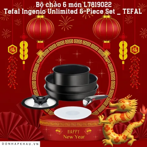 Bộ nồi chảo Tefal Ingenio Resource 6 món 26+26+18cm - L7819022 (chung tay cầm)