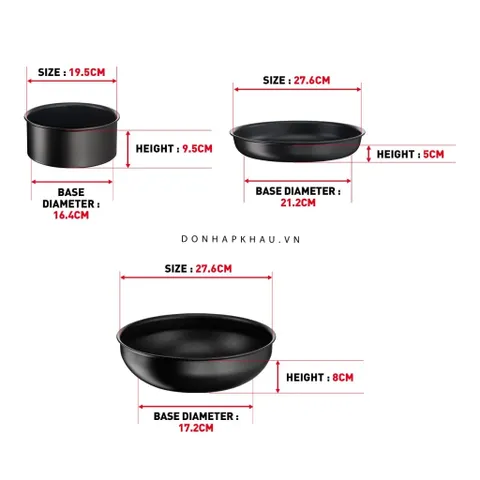 Bộ nồi chảo Tefal Ingenio Resource 6 món 26+26+18cm - L7819022 (chung tay cầm)