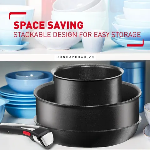 Bộ nồi chảo Tefal Ingenio Resource 6 món 26+26+18cm - L7819022 (chung tay cầm)