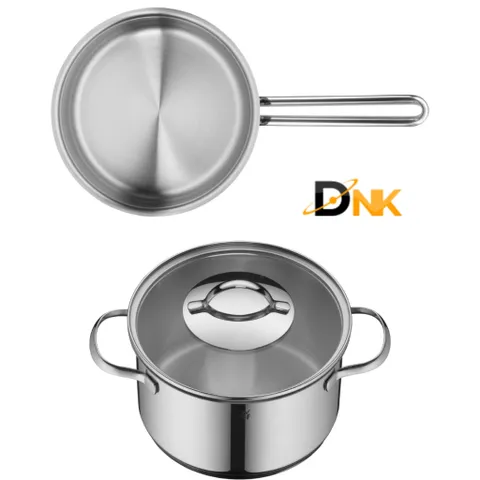 Bộ nồi WMF Aparto 4 món - Inox Cromargan® 18/10, Nắp kính, Đa năng và Bền bỉ cho bếp từ và bếp gas - Dụng cụ nhà bếp cao cấp