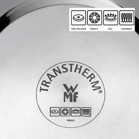 Chảo kèm xửng hấp WMF Wok Macao 36cm - Dụng cụ nấu bếp chất lượng cao từ Đức, đa năng cho hầm, hấp, chiên, an toàn cho máy rửa chén