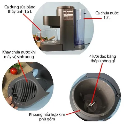 Máy làm sữa hạt Medion MD11200 Máy xay nấu sữa hạt Medion mẫu mới nhất