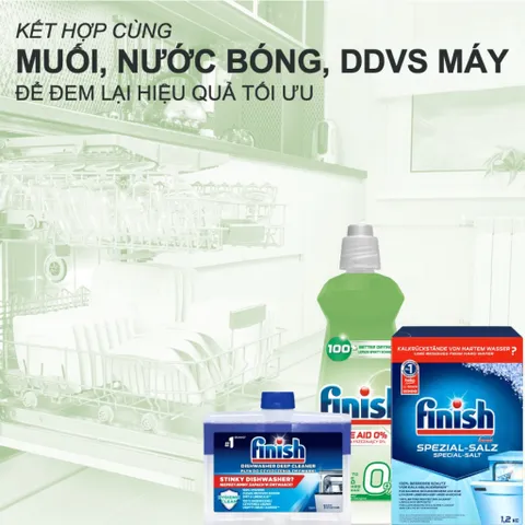 Gel Rửa Bát Finish Eco 0% 900ml - Giải Pháp An Toàn, Hiệu Quả cho Máy Rửa Bát, Thân Thiện với Môi Trường