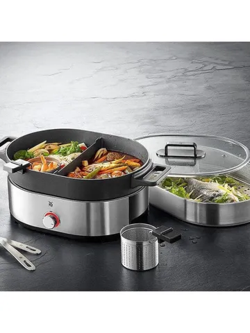 Nồi Lẩu Hấp Điện 2 Trong 1 WMF Lono Hot Pot & Steam - Chất Lượng Đức, Đa Chức Năng Nấu Các Món Á Độc Đáo Tại Nhà