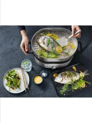Nồi Lẩu Hấp Điện 2 Trong 1 WMF Lono Hot Pot & Steam - Chất Lượng Đức, Đa Chức Năng Nấu Các Món Á Độc Đáo Tại Nhà