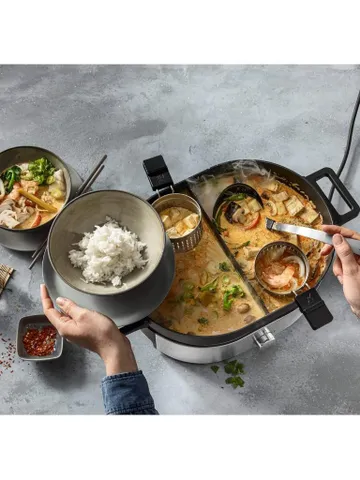Nồi Lẩu Hấp Điện 2 Trong 1 WMF Lono Hot Pot & Steam - Chất Lượng Đức, Đa Chức Năng Nấu Các Món Á Độc Đáo Tại Nhà