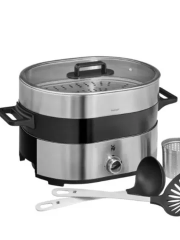 Nồi Lẩu Hấp Điện 2 Trong 1 WMF Lono Hot Pot & Steam - Chất Lượng Đức, Đa Chức Năng Nấu Các Món Á Độc Đáo Tại Nhà