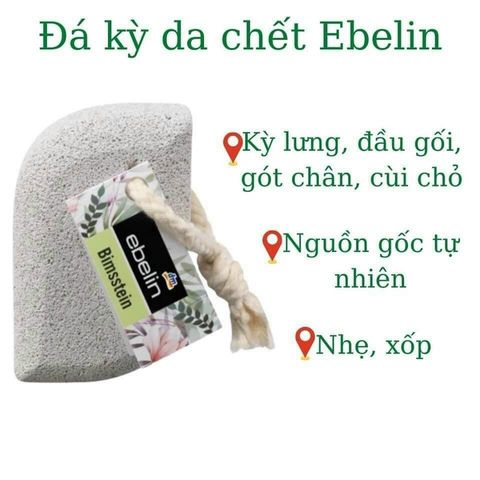 Đá kỳ da lưng Ebelin Bimsstein - Đá kỳ tế bào chết tự nhiên, mài gót chân, chăm sóc da chân - Hàng Đức chính hãng