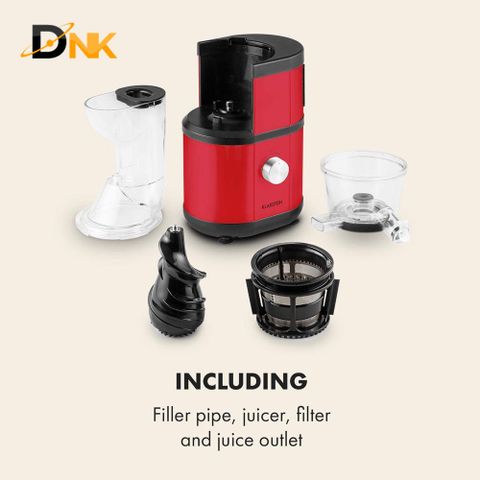 Máy Ép Chậm Klarstein Fruitberry 400W - Máy Ép Trái Cây Chất Lượng Cao Nhập Khẩu Đức, Giữ Nguyên Dinh Dưỡng, Nước Ép Đậm Đặc