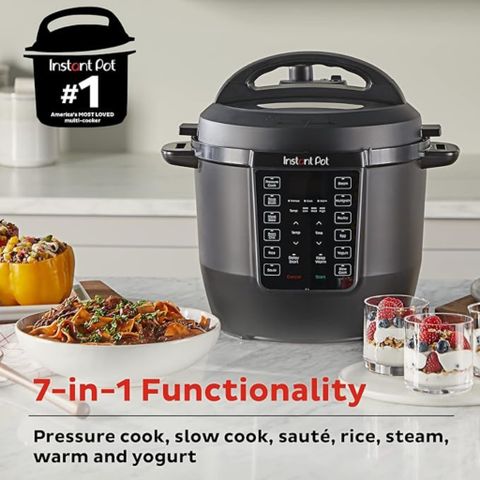 Nồi áp suất điện Instant Pot RIO 7 trong 1 - Nấu nhanh, an toàn cho gia đình 4-6 người, ứng dụng công thức nấu ăn miễn phí