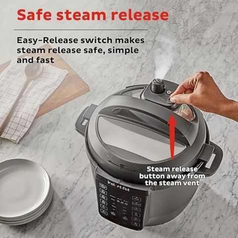 Nồi áp suất điện Instant Pot RIO 7 trong 1 - Nấu nhanh, an toàn cho gia đình 4-6 người, ứng dụng công thức nấu ăn miễn phí