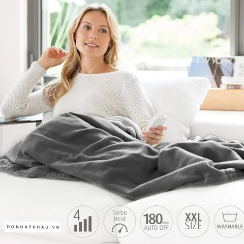 Chăn Điện Medisana 60231 – HB 675 Ấm Áp, Thoải Mái, 4 Cài Đặt Nhiệt Độ, Thiết Kế Đảo Ngược, An Toàn, Giặt Tay Dễ Dàng