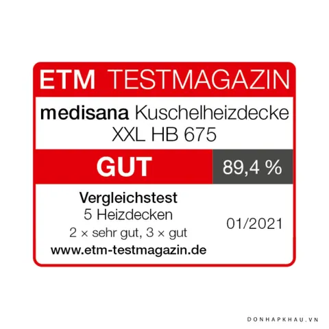 Chăn Điện Medisana 60231 – HB 675 Ấm Áp, Thoải Mái, 4 Cài Đặt Nhiệt Độ, Thiết Kế Đảo Ngược, An Toàn, Giặt Tay Dễ Dàng
