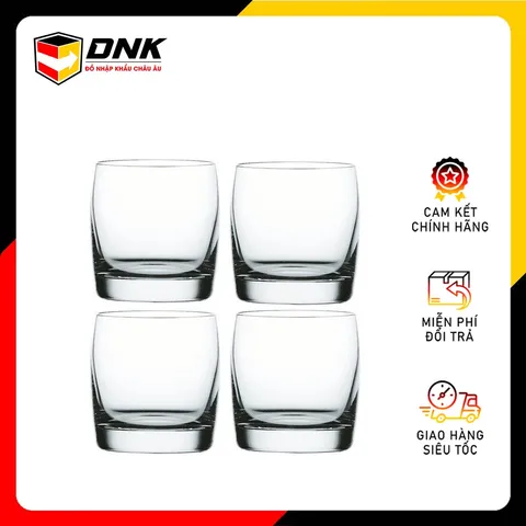 Set 4 Cốc Ngắn Nachtmann Vivendi Premium Đức - Cốc Thủy Tinh Pha Lê Cao Cấp 330ml, Ly Rượu Whisky Sang Trọng, Thiết Kế Bauhaus