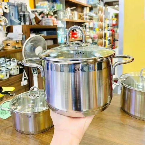 Bộ Nồi Silit Diamant 7 Món - Inox Không Gỉ Cao Cấp, Hấp Thụ Nhiệt Nhanh, Phù Hợp Mọi Loại Bếp, Nội Địa Đức, Chất Lượng Tốt