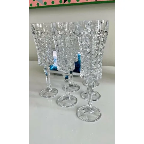 Bộ 6 Ly Vang Bohemia Diamond Kim Cương 200ml - Pha Lê Cao Cấp, Chịu Nhiệt, Thiết Kế Sang Trọng cho Tiệc Tùng và Dùng Hàng Ngày