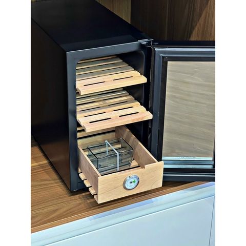 Tủ Bảo Quản Cigar Klarstein El Presidente 23L - Humidor Kiểm Soát Độ Ẩm và Nhiệt Độ Lý Tưởng Cho Người Yêu Xì Gà