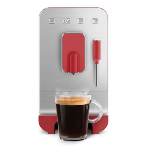 Máy Pha Cà Phê Espresso Smeg BCC02RDMEU Đỏ - 19 Bar, Tự Động, Chức Năng Tạo Bọt Sữa | Thiết Bị Pha Cà Phê Sang Trọng