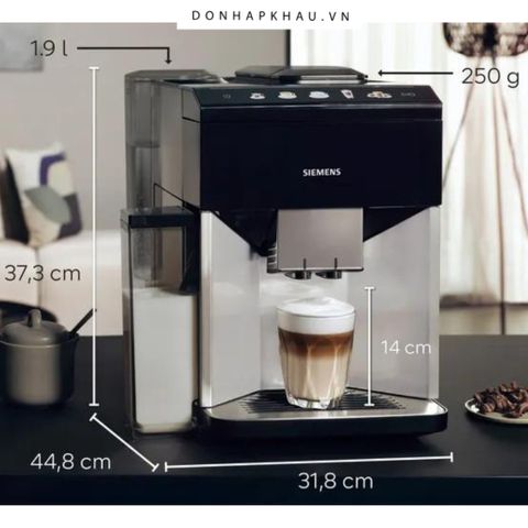 Máy Pha Cà Phê Tự Động Siemens EQ500 TQ513D01 - Espresso, Cappuccino, Thể Hiện Đẳng Cấp Tại Văn Phòng - Công Nghệ Tiên Tiến Từ Slovenia