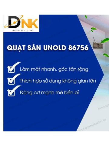 Quạt Sàn UNOLD 86756 - Quạt Công Suất Lớn 120W, Chân Đế Chắc Chắn, Điều Chỉnh Góc Nghiêng, Thích Hợp Cho Mùa Hè Nóng Bức