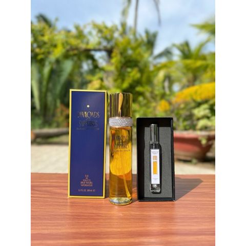 Nước hoa Elizabeth Taylor Diamonds & Sapphires EDT 10ml - Hương Floral Fruity Nữ Tính Lưu Hương Lâu, Quà Tặng Hoàn Hảo