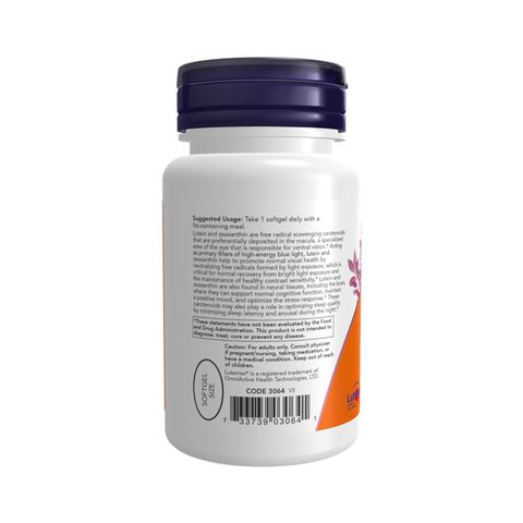 Viên Uống Lutein Zeaxanthin NOW 60 Viên - Bổ Mắt, Tăng Cường Nhận Thức, Hỗ Trợ Giấc Ngủ Từ Mỹ - YoungFit