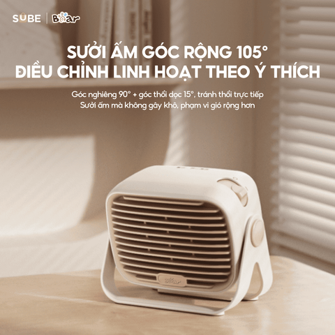 Máy sưởi Bear DNQ-E04Q1 - Quạt sưởi đa năng, công nghệ 3D, làm sạch hiệu quả, bảo hành 12 tháng, sản phẩm chất lượng từ Đức