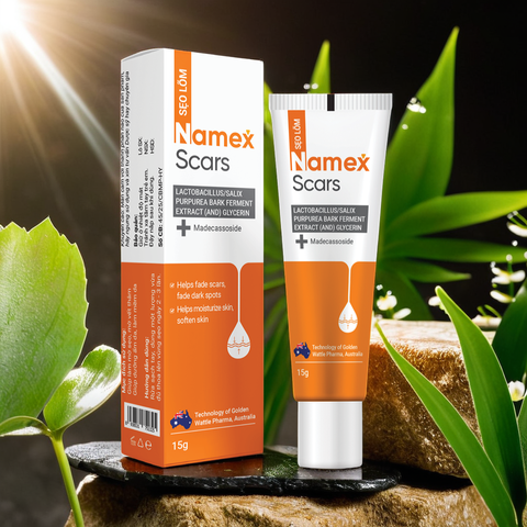 Gel Giảm Sẹo Namex Scars 15g - Làm Mờ Sẹo Lõm, Ngừa Thâm Mụn, Dưỡng Ẩm Da Mềm mại